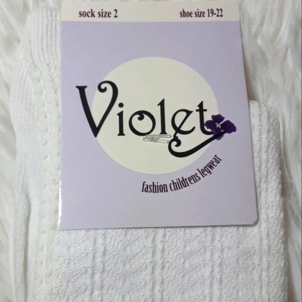🛍Vintage Violet Girl's Lace Trim Bobby Socks